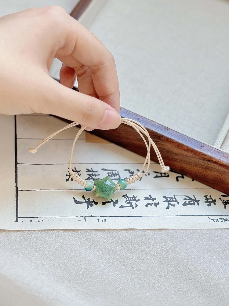 景德镇陶瓷手链女式星星高级感可调节新中式手绳女批发手饰饰品详情4
