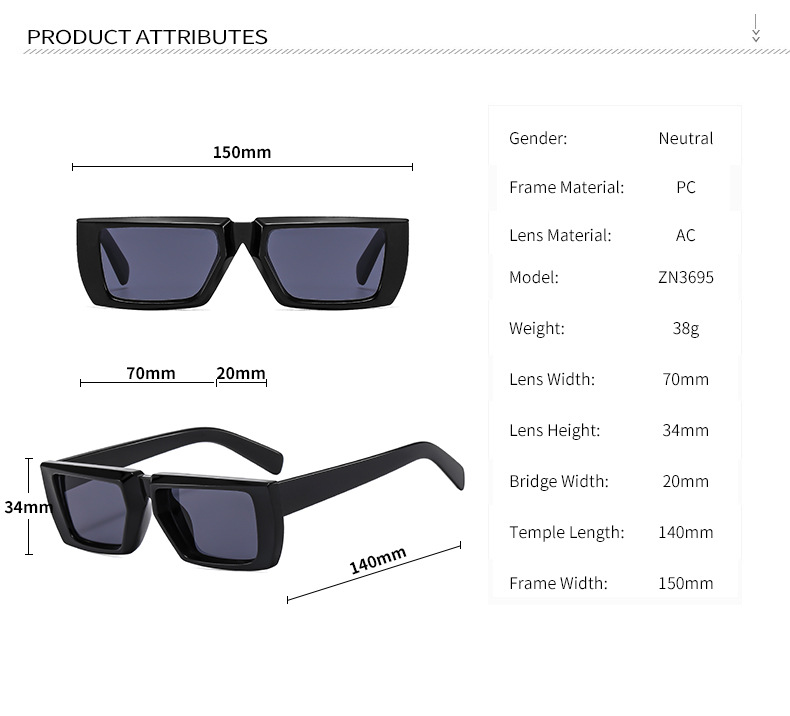 P家欧美ins潮流网红同款板材墨镜 25款嘻哈街头摆拍太阳镜潮太阳眼镜详情12