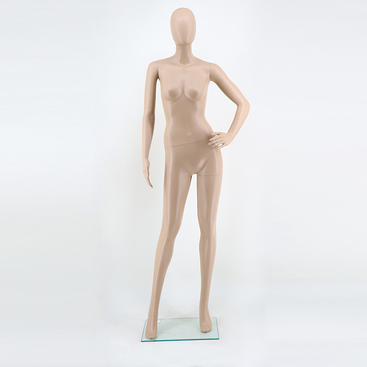 厂家直销韩版修长肤色女模少女小胸塑料模特礼服婚纱套装展示道具详情1
