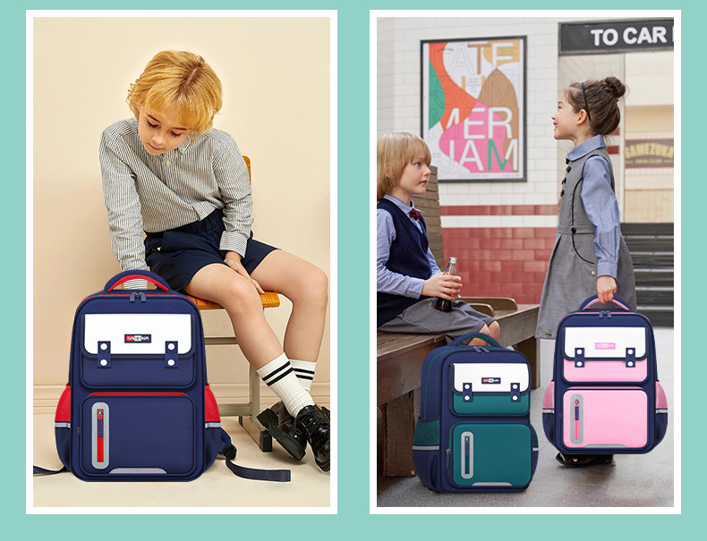 批发2023小学生书包男儿童书包女1-3-6年级书包印制可加字印logo详情2