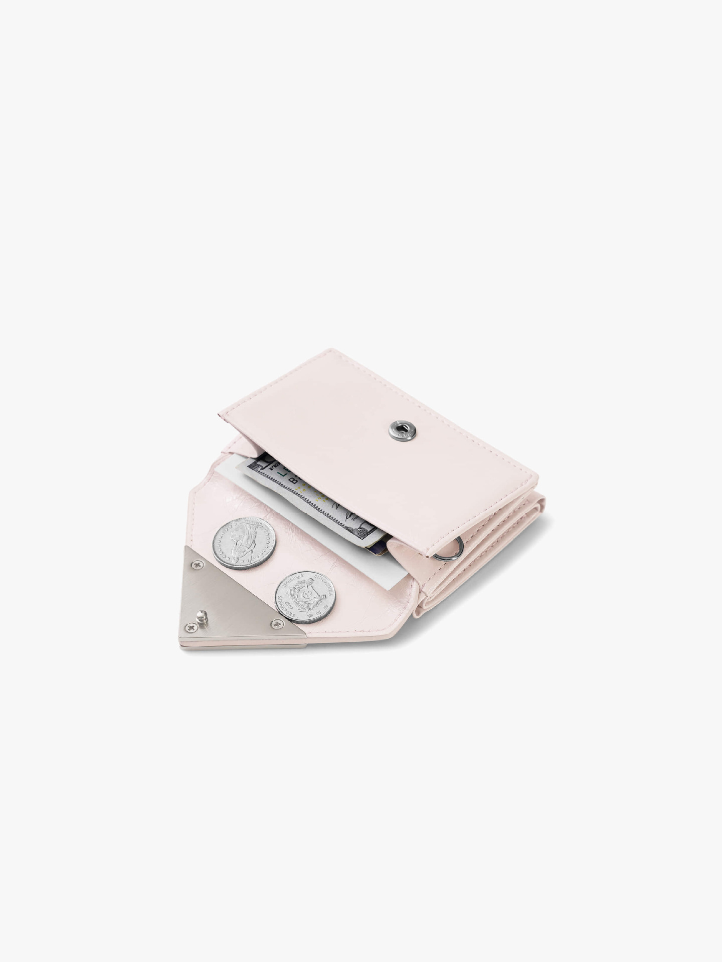 韩国小众fennec卡包三角牌翻盖证件卡包经典零钱纯色钱包男女通用详情12