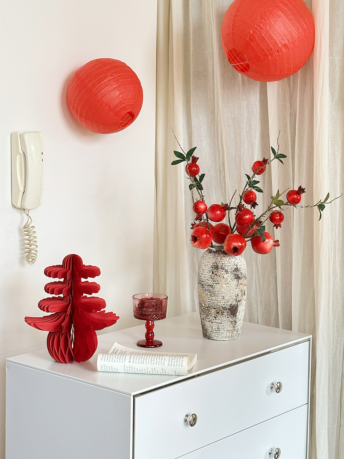 中式仿真石榴果实仿真花假花摆设年宵花喜庆过年客厅餐桌家居摆件详情16