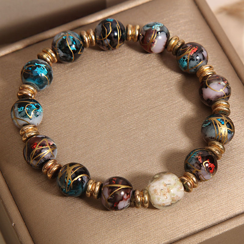 香灰琉璃手串女ins小众轻奢精致古法琉璃手链本命年佛珠手环手饰详情10