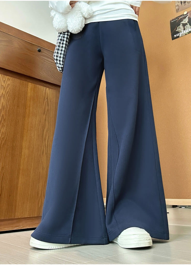 灰色运动裤女华棉秋冬2025新款高腰宽松直筒加绒加厚休闲阔腿卫裤详情14