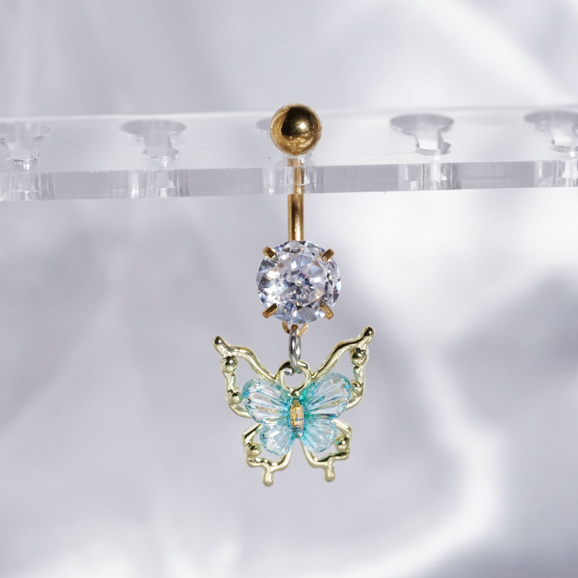 蝴蝶肚脐钉不锈钢肚脐环脐钉新款欧美跨境热销人体穿刺饰品ins风详情19