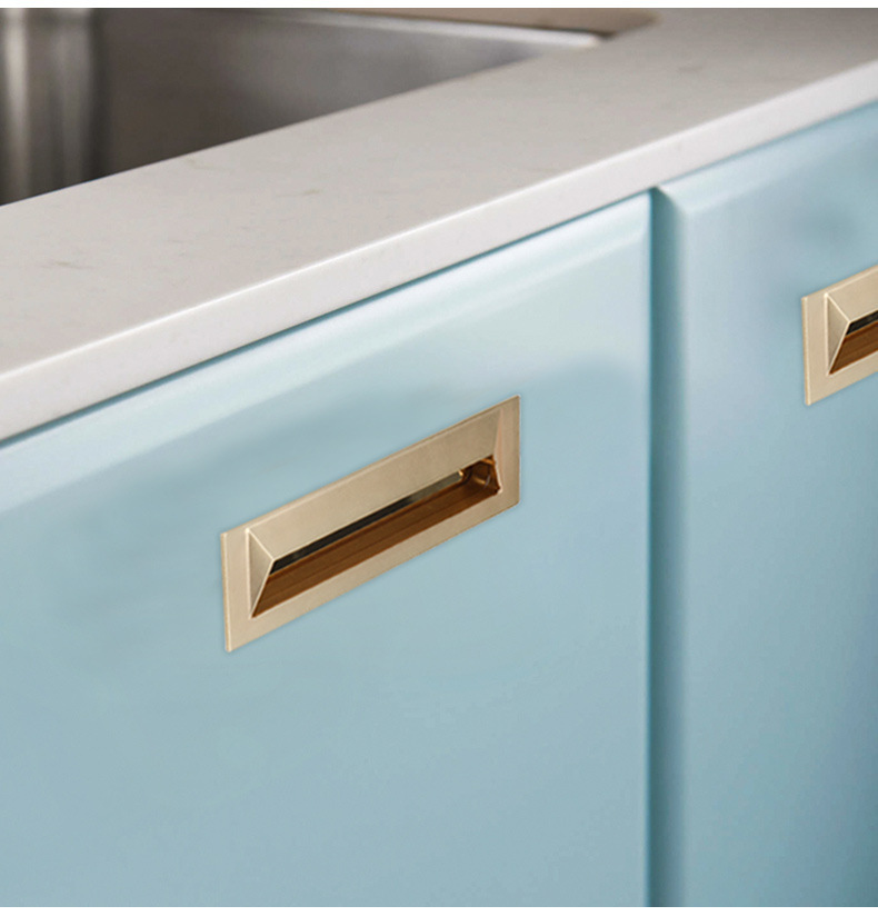 黑色隐形拉手嵌入式暗装柜门衣柜抽屉金色现代简约谷仓移门把手详情17