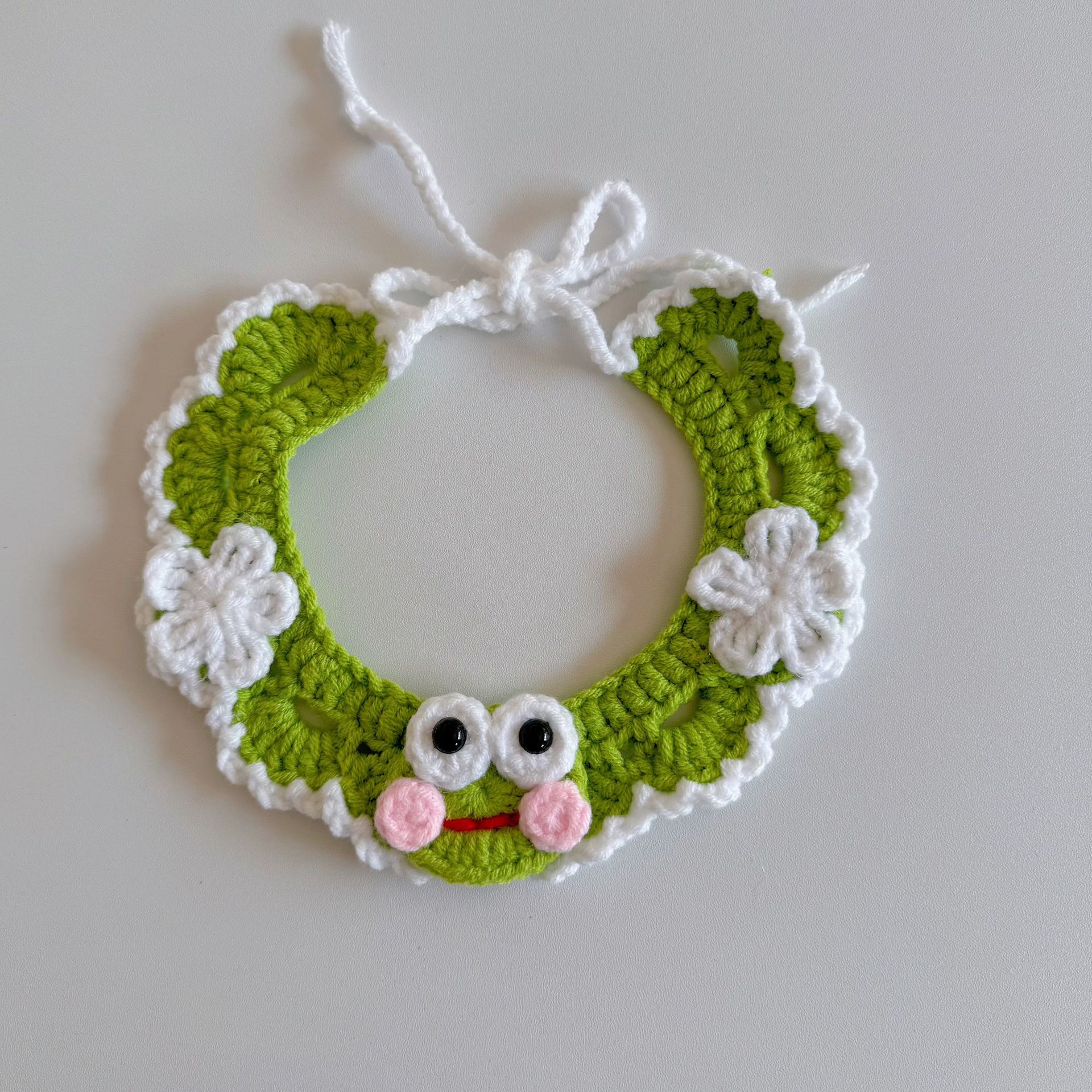 Pet hand-woven necklaces, cute cat knitted necklaces, kitten neck rings, small dog neck decorations pic 8