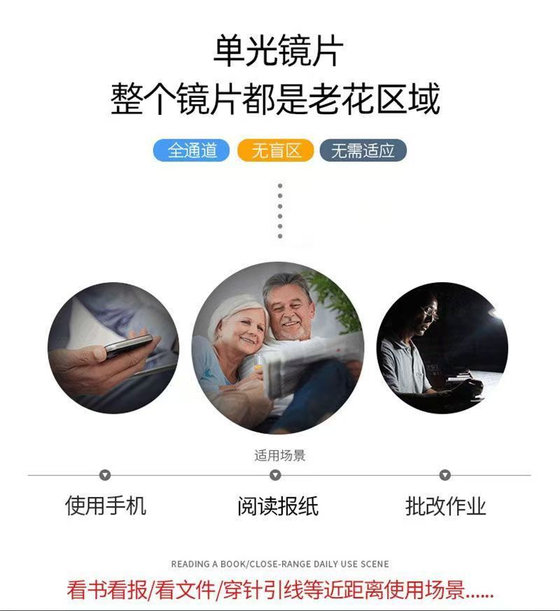 New Korean-style high-definition anti-blue light reading glasses for the middle-aged and elderly, fashionable business classic and versatile high-definition eye-protecting flat light glasses pic 9