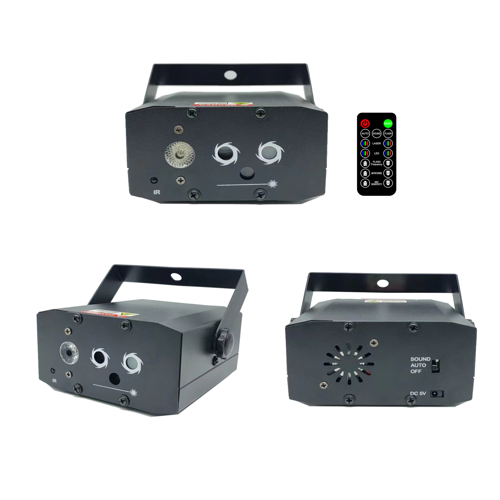 LED舞台灯激光壁挂灯酒吧台灯声控USB包房家庭KTV聚光灯 舞台炫彩灯光效果强详情1