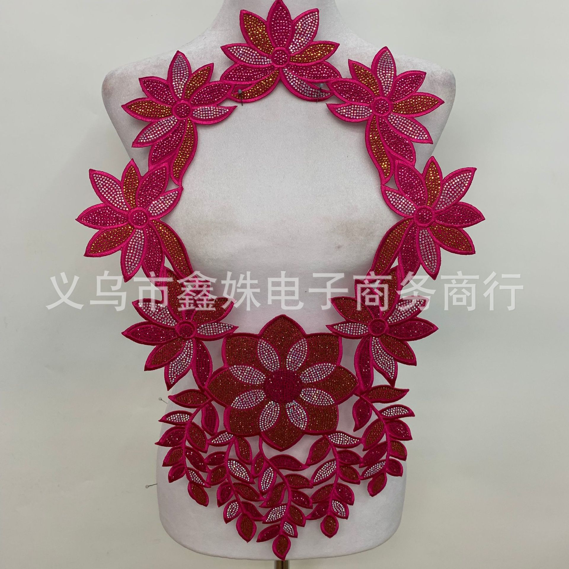 Full diamond back adhesive ironing DIY diamond-encrusted colored diamond shiny collar decoration fake collar collar accessories and auxiliary materials pic 20