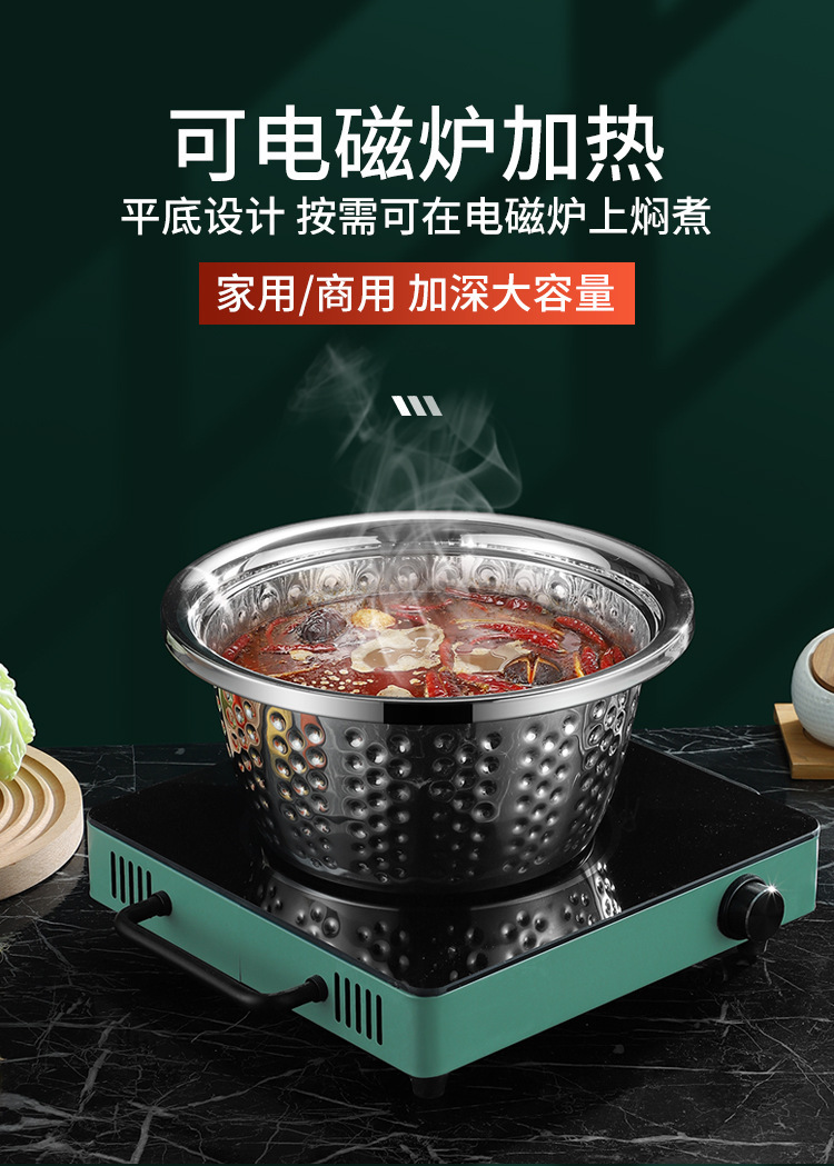 New hammer-patterned multi-purpose basin from the source factory, 18-70cm large-sized diamond basin, thickened and deepened plate cover Indian basin pic 16