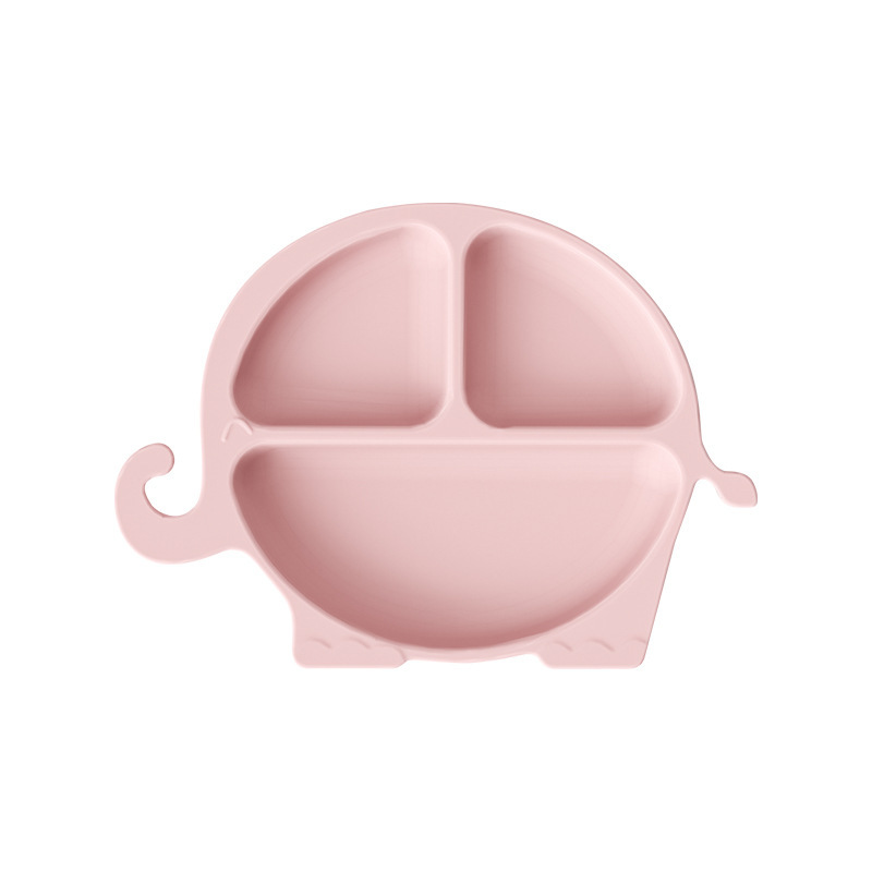 Mother and baby silicone compartments suction cup plates, cartoon dinosaur one-piece baby and toddler separation complementary food tableware Heguo pic 21