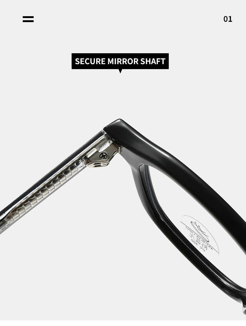 跨境i潮ns风TR90眼镜插芯脚超轻防蓝光平光眼镜可配近视眼镜框架详情16