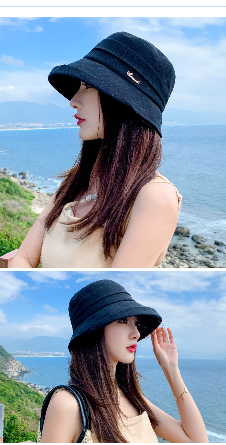 Early spring new style stylish hats for women Japanese-style fisherman hats are versatile. Summer sun protection and shade basin hats are trendy Korean-style sun hats pic 9