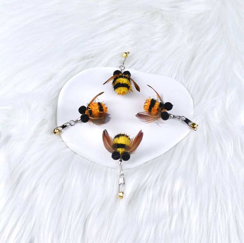 Z亚马逊新款猫猫玩具逗猫棒替换多样性小飞虫替换头宠物猫咪用品详情12