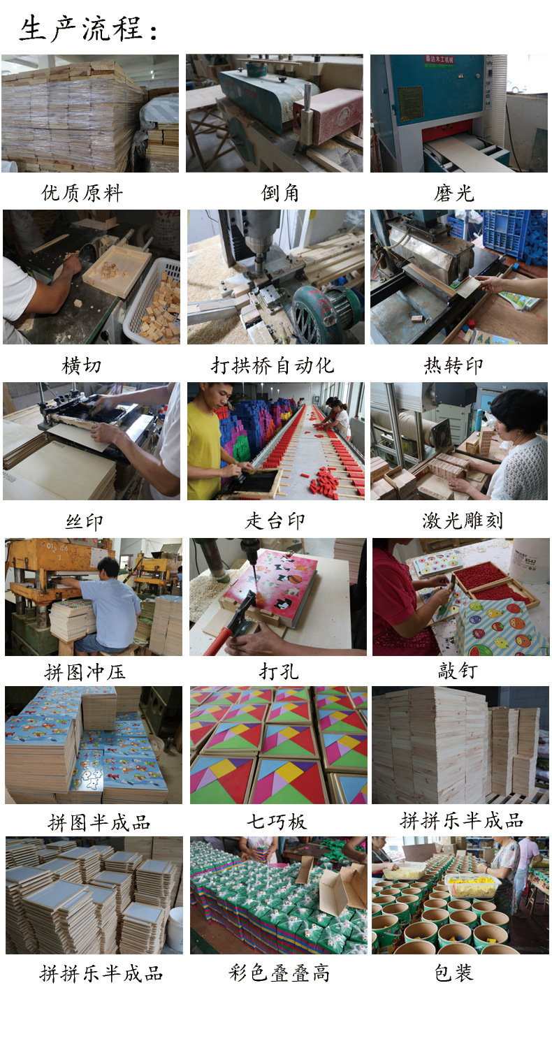 木质大号3D立体拼图玩具儿童益智早教木制拼板宝宝积木摆地摊批发详情14