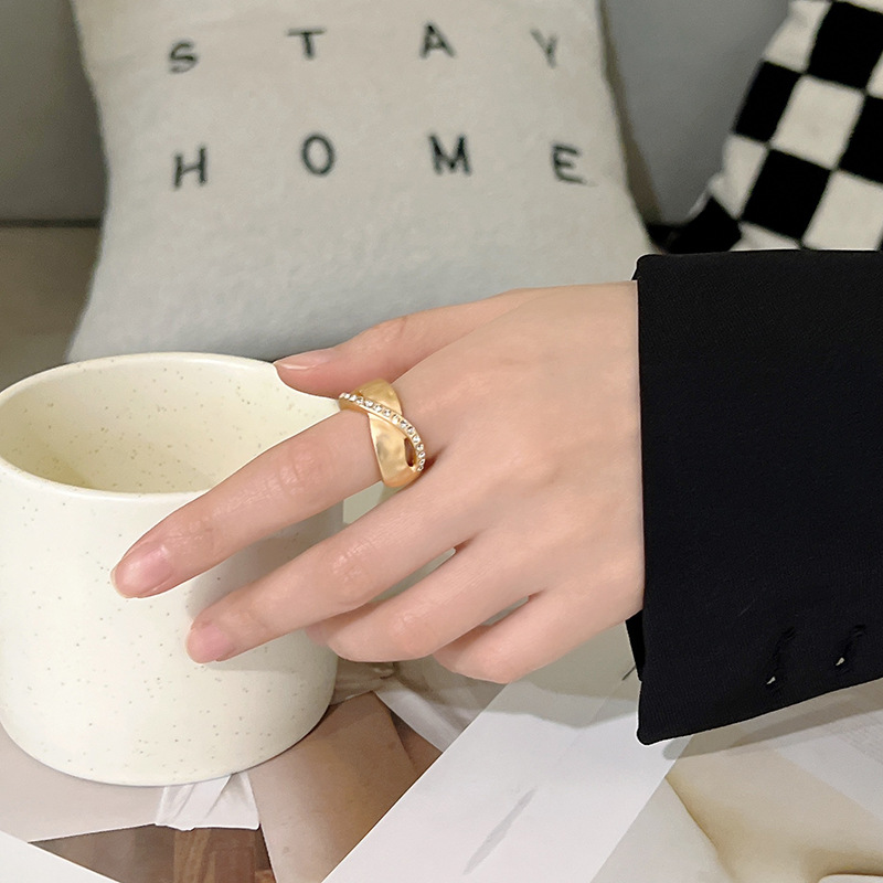 亚马逊百搭新款戒指活口环形高级时尚潮流女士金属首饰欧美批发详情12