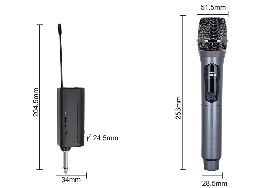 Wireless microphone charging for two people, home KTV sound card live streaming karaoke, professional handheld 2.4G wireless microphone pic 17