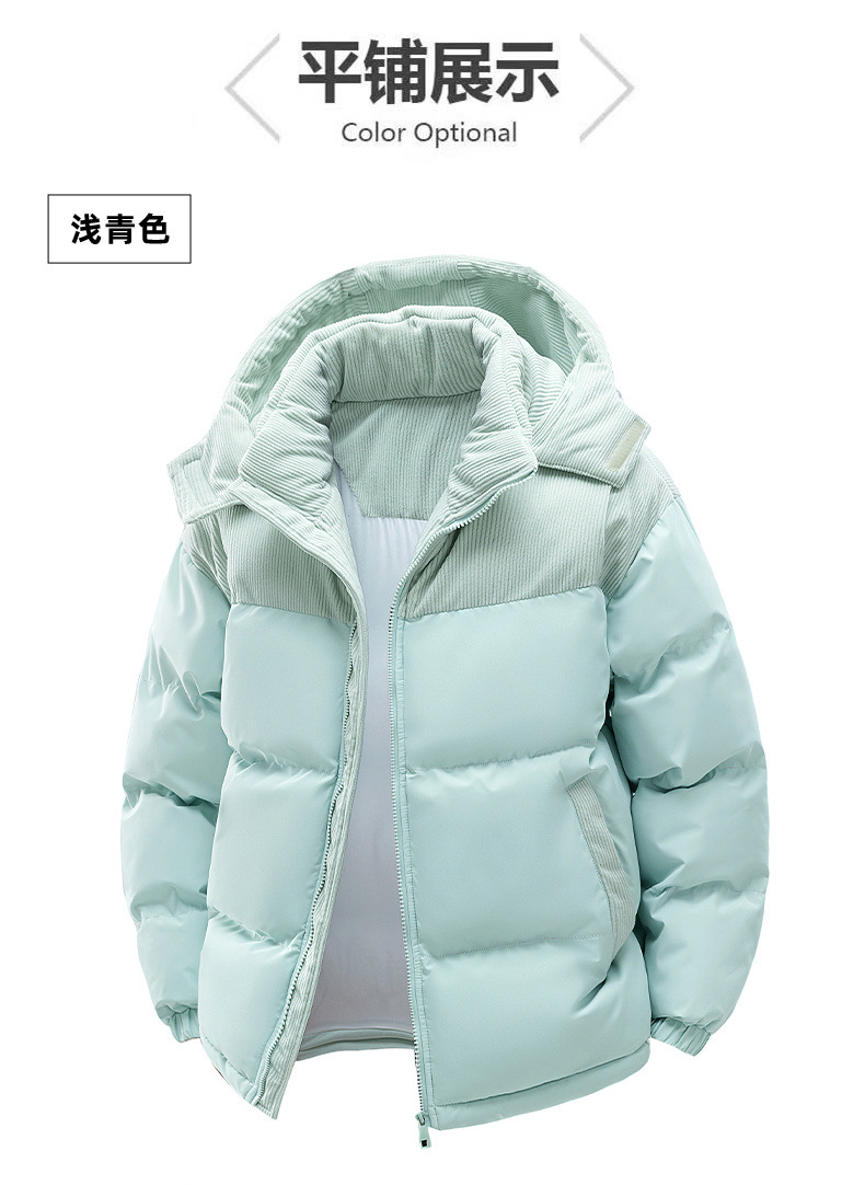 Cross-border cotton-padded jacket for men with fleece 2025 winter new style thickened warm and cold-proof cotton-padded jacket, cotton-padded coat, trendy, can be opened again pic 17