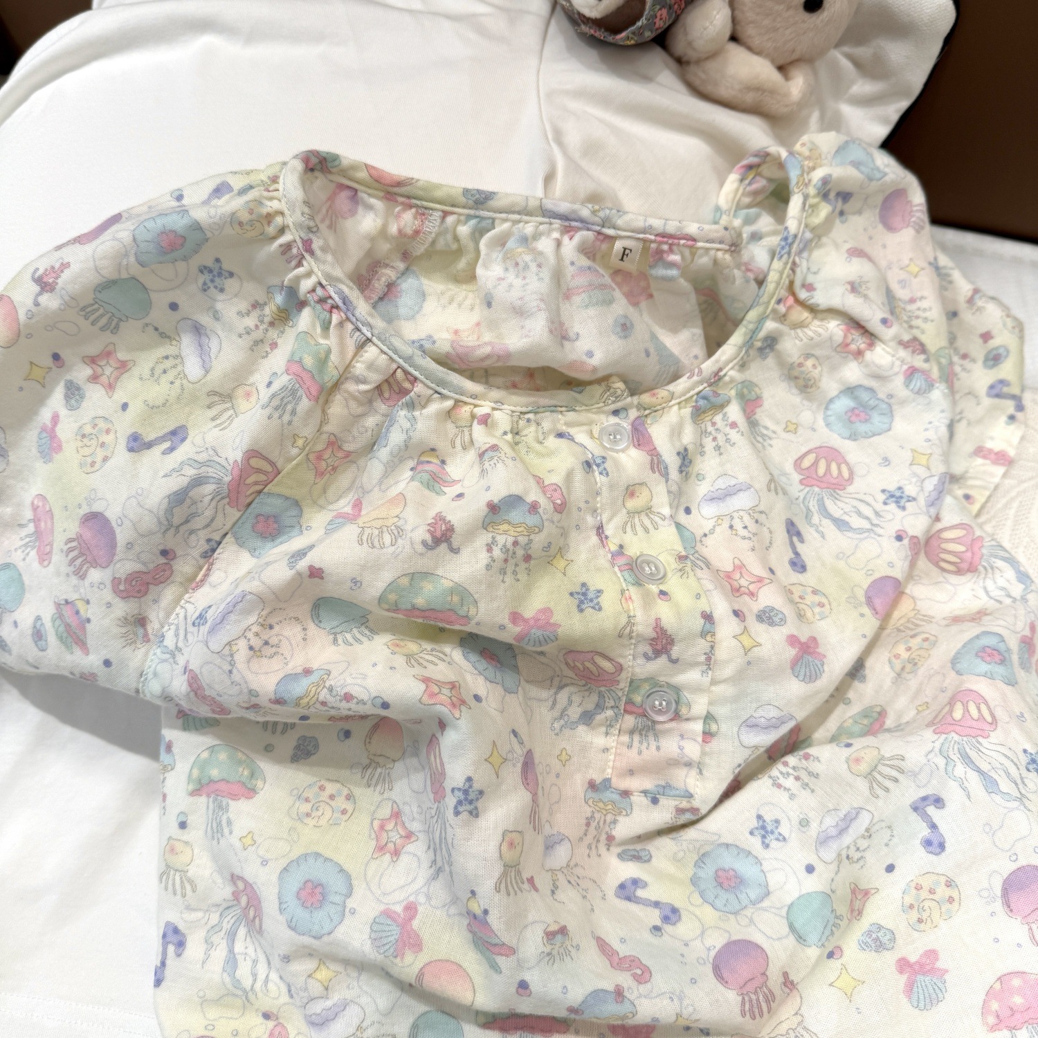 Class A all-cotton double-layer yarn round-neck pajamas, short sleeves, long sleeves, shorts, long pants, postpartum home wear set, cartoon breathable pic 1