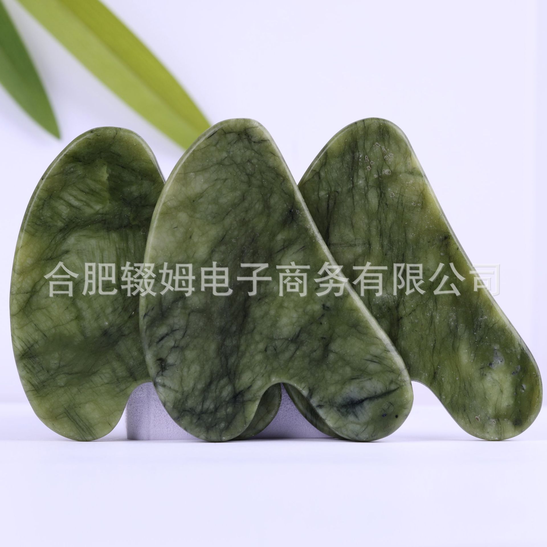 天然岫玉玉石板面部美容按摩器全身通用牛角刮板岫玉刮痧板经络详情6