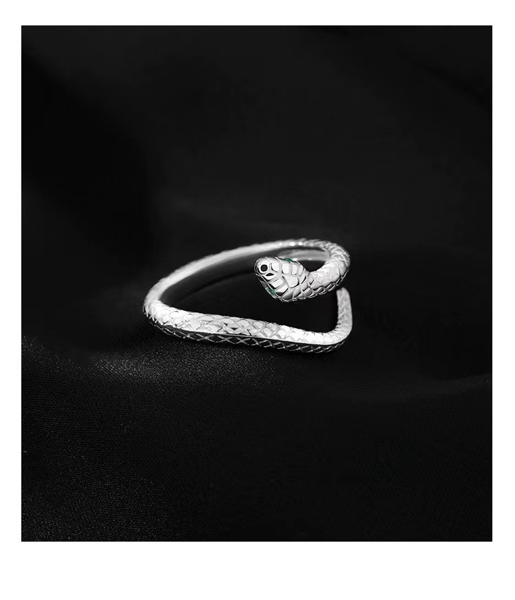 925银针精致小灵蛇戒指女指环个性指尖配饰尾戒小众设计夏详情9