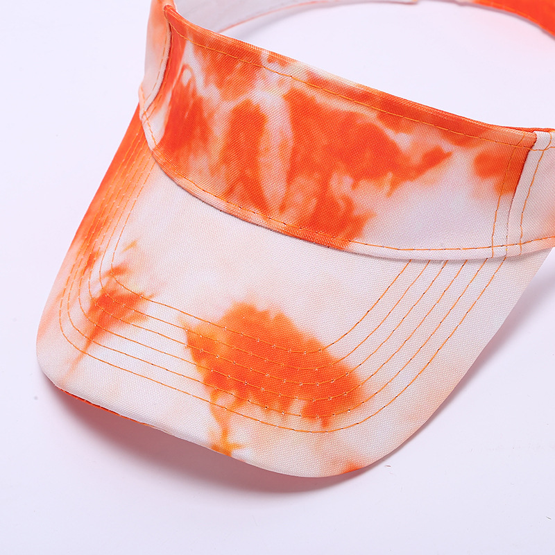 New hip-hop style tie-dye baseball cap, summer tie-dye printed windproof sun hat, outdoor camouflage gradient open-top cap pic 5