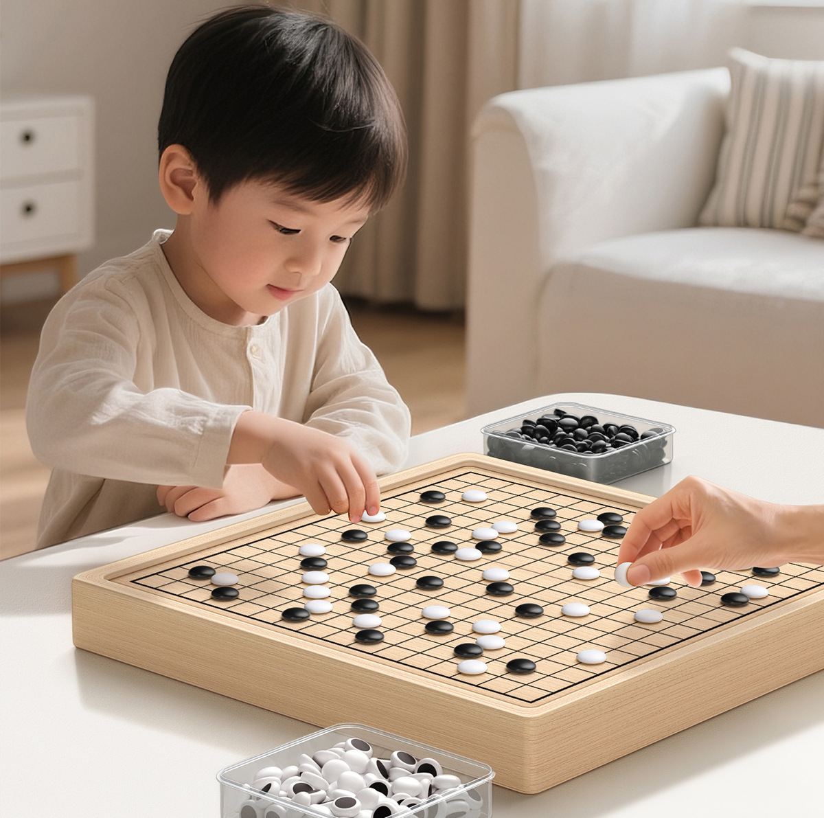 磁吸五子棋飞行棋儿童版跳棋象棋类益智玩具多合一多功能棋盘套装详情4