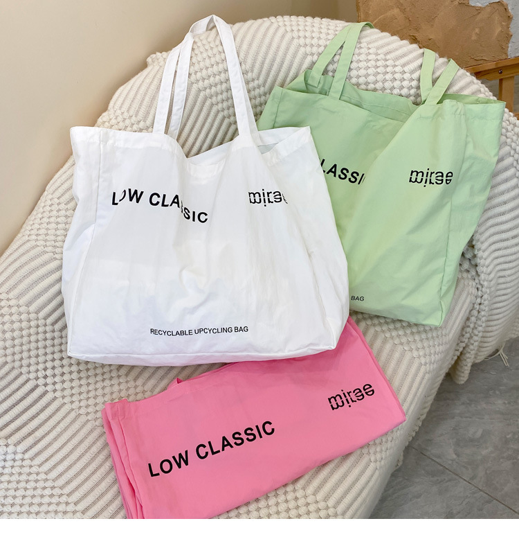 热巴同款帆布包LOWCLASSIC大容量通勤单肩包简约购物袋潮百搭详情2