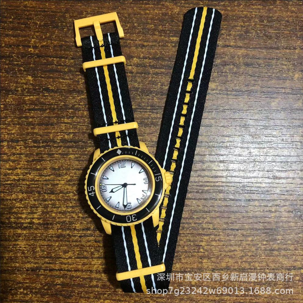 跨境爆款男女情侣五大洋石英联名款外贸热销海洋系列透底转盘手表详情10