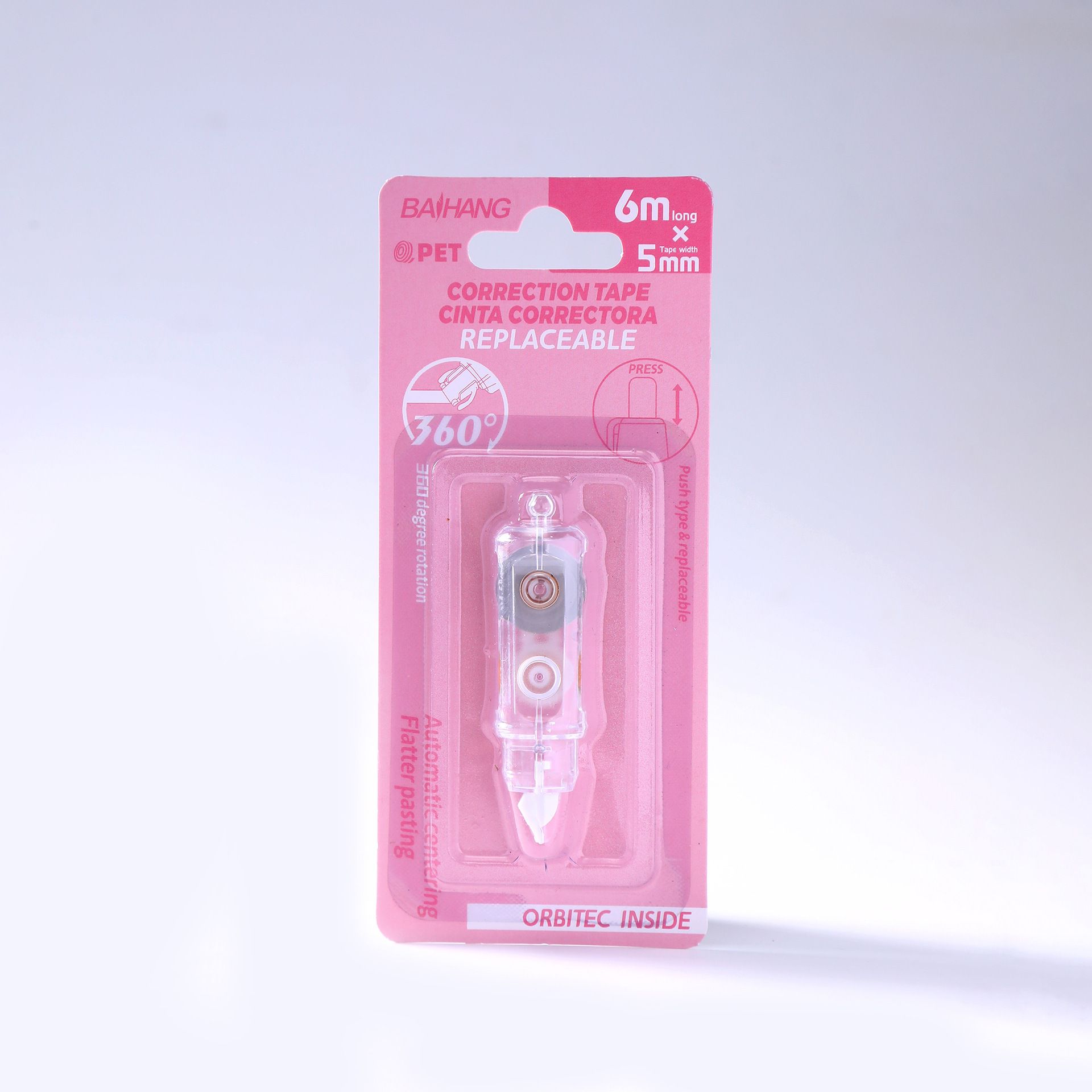 Cross-border correction tape, new pen-shaped mini portable correction tape, silent, smooth and shock-resistant error correction tape, wholesale correction tape pic 4