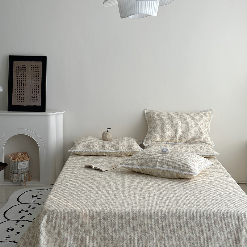 Lisa series, a three-piece set of all-cotton high-temperature sand-washed cotton bed cover, is skin-friendly, breathable and suitable for all seasons pic 36
