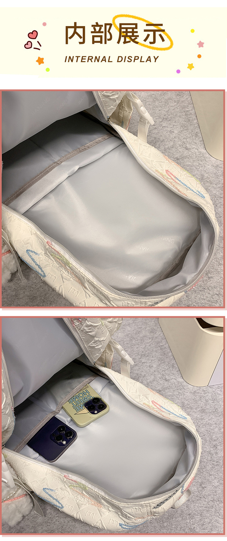 High appearance level schoolbag for junior high school girls, cute and lightweight backpack for primary school students, and large-capacity backpack for senior high school students pic 68