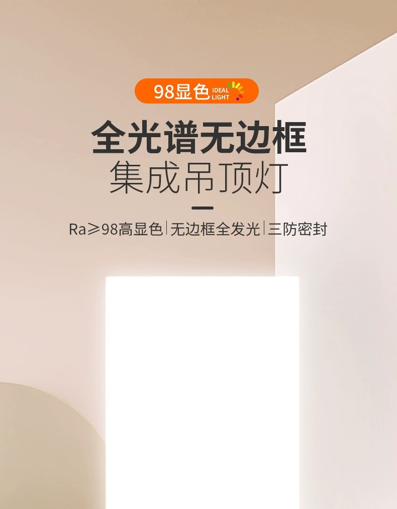 led平板灯集成吊顶灯300600厨卫灯办公室天花铝扣板灯面板灯详情1