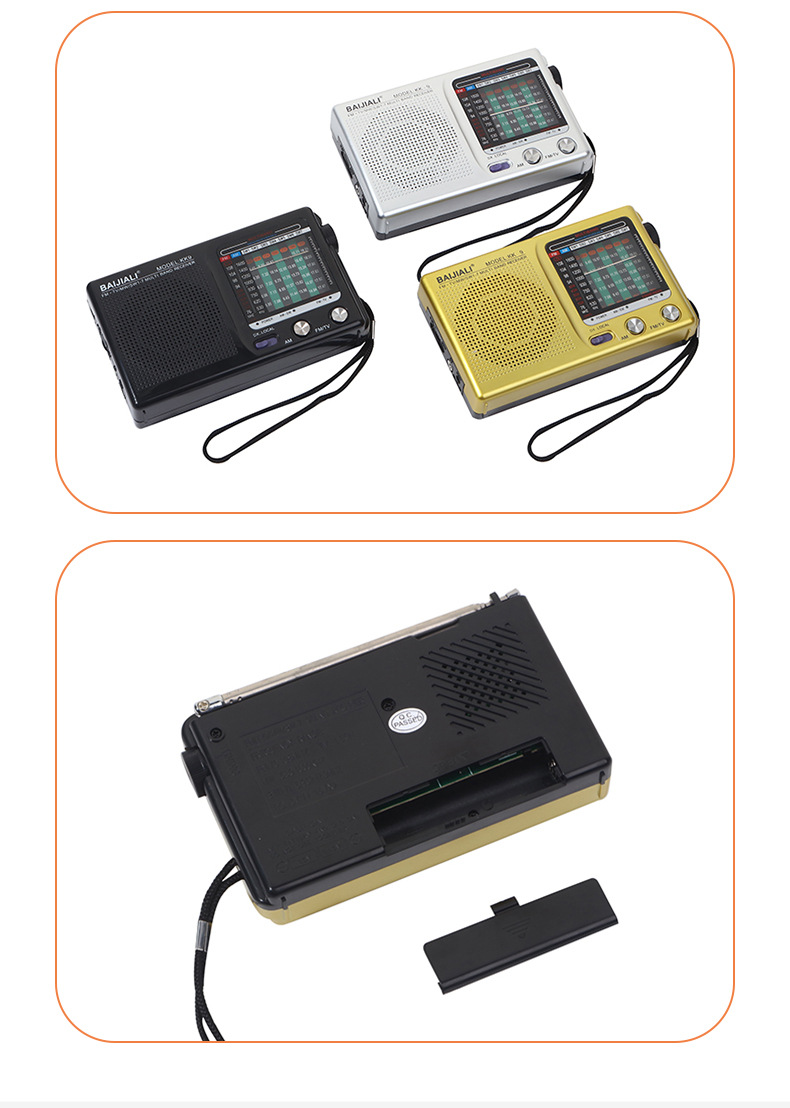 Full-band old-fashioned radio, cross-border portable retro radio, multi-functional mini radio pic 9