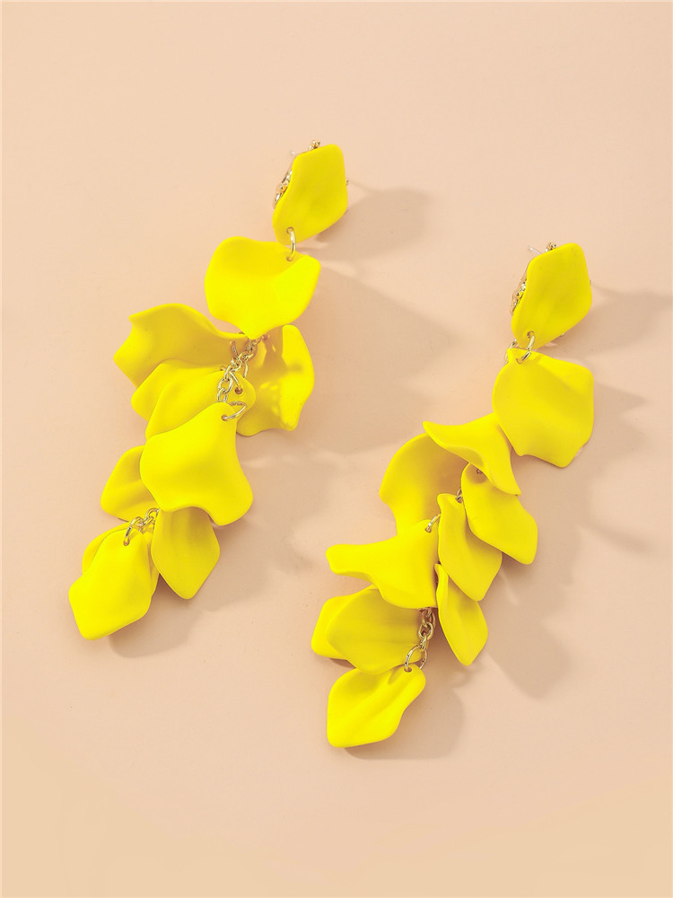 European and American rose petal long tassel earrings, fashionable, ins, elegant, internet-famous, high-end, eco-friendly earrings for women pic 19