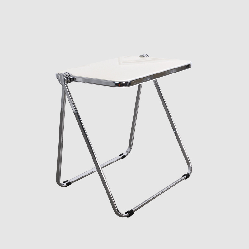 The popular acrylic folding table is a simple and modern home study desk, office desk, bedroom bedside portable table and chair set pic 13