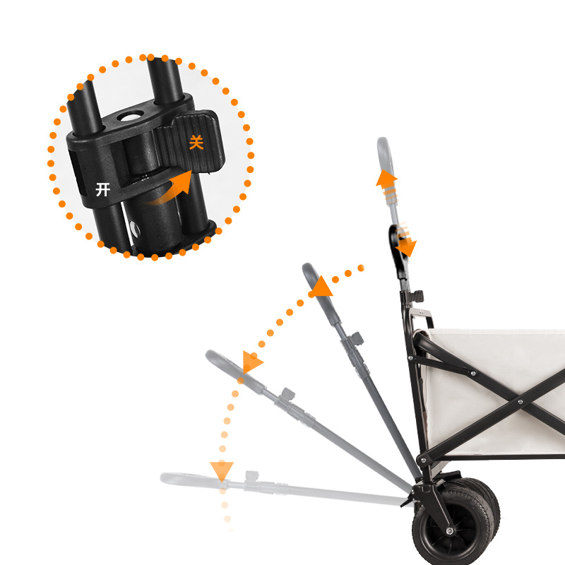 Jingyiqiang load-bearing camping vehicle, large outdoor trolley, folding hand-pushed campsite vehicle, portable picnic camping vehicle, cross-border pic 26