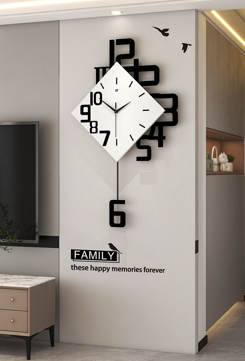 The wall clock for the living room exudes a sense of high-end, modern and simple decoration. It is a creative wall-mounted clock without the need for drilling, a cross-border bestseller pic 4