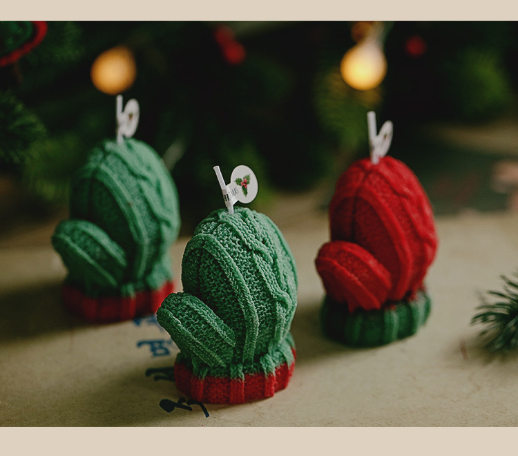 圣诞节装饰品手工伴手礼礼品跨境创意蠟燭圣诞手套香薰蜡烛定制详情11