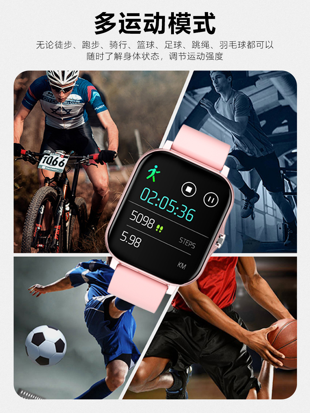 Douyin cross-border touch screen smartwatch, sports waterproof, multi-functional heart rate detection, dynamic Bluetooth call watch pic 47
