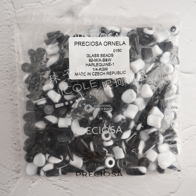 新款捷克玻璃珠preciosa多尺寸款式玻璃混珠多色系列250克装详情16