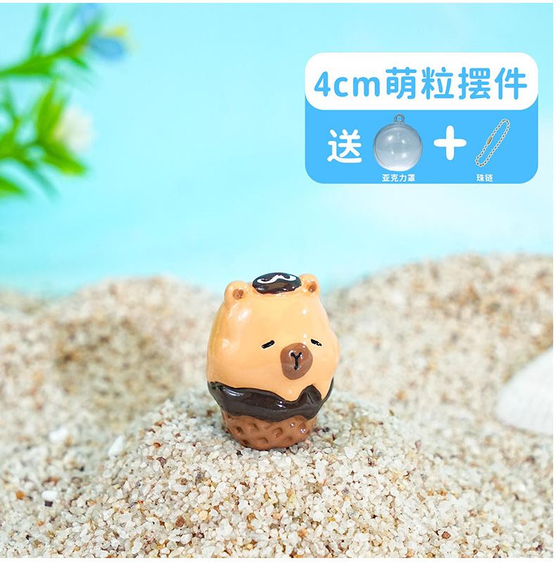 百茂原创Q萌水豚系列钥匙扣创意卡通树脂挂件diy惊喜扭蛋挂饰批发详情14