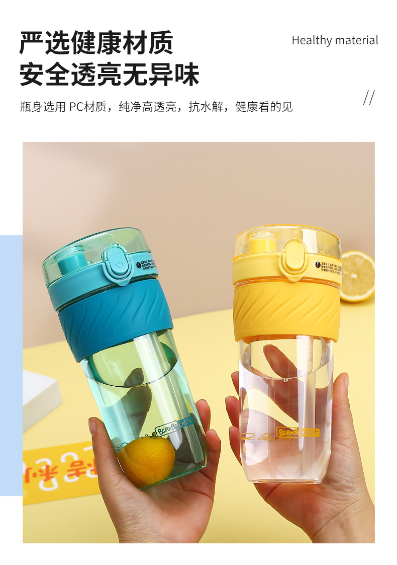 Wholesale of carefully selected Korean-style fashionable student couple coffee cups, summer creative candy-colored double-drinking cups and plastic water cups pic 16