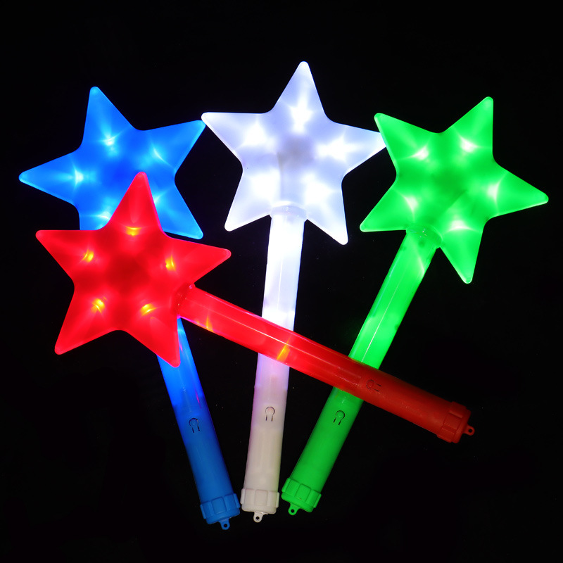 Large five-pointed star flash sticks, flat seven-color five-pointed star glow sticks, concert luminous gifts manufacturer wholesale pic 4
