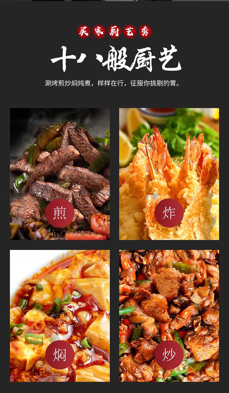 Household hammer-patterned large-belted iron pot, hand-forged wrought iron wok, uncoated household small milk pot and small stew pot pic 14