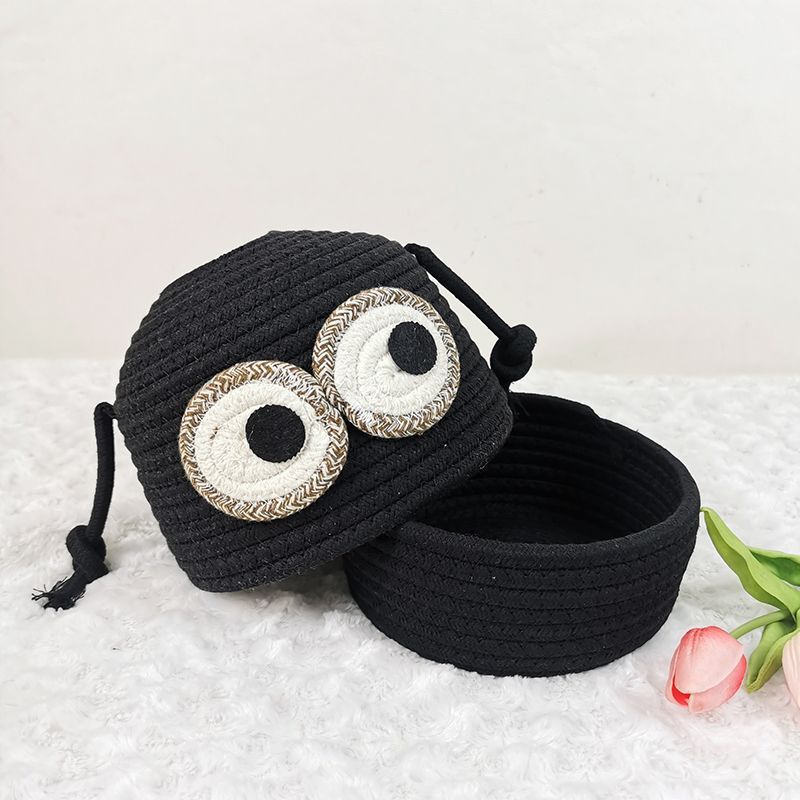 零食棉线收纳筐编织卡通家用客厅茶几储物床头钥匙桌面整理收纳篮详情3