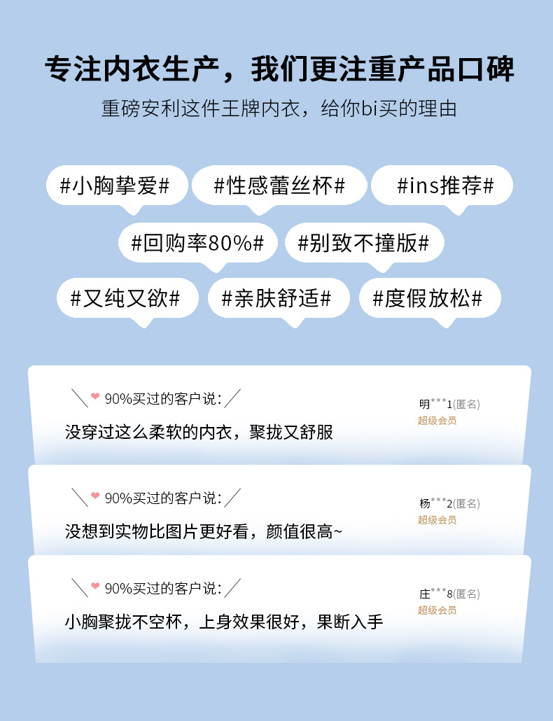 调整型内衣防下垂无钢圈小胸聚拢显大舒适收副乳透气蕾丝文胸胸罩详情6