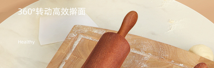 Solid wood rolling pin, roller type, household rolling pin, dough rolling pin, dumpling wrapper rolling pin, large hammer dough rolling pin pic 4