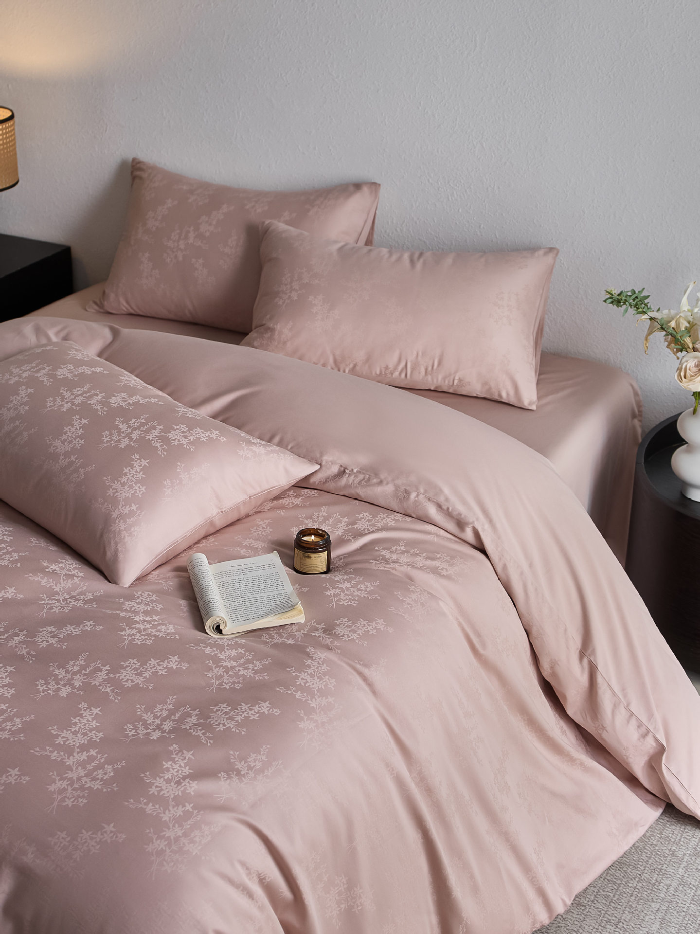 100-piece Xinjiang long-staple cotton all-cotton brocade jacquard four-piece set, high-end light luxury quilt cover and bed cover, pure cotton all-season style pic 40